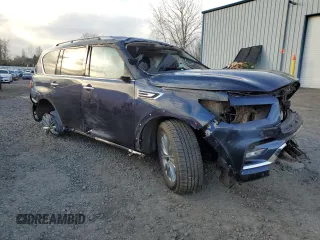 2024 Infiniti QX80 LUXE with VIN JN8AZ2AE5R9329984, listed as a Copart auction lot 42570855 with 0 mi miles and Non Repairable. Bid and sale history available at carsss.com. Image 4.