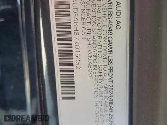 2007 Audi A4 2.0T z VIN WAUDF48H87K015052, wystawiony jako Copart lot #60296355 z przebiegiem 135 961 mil mil oraz Szkoda całkowita • Salvage title. Historia ofert i sprzedaży dostępna na DreamBid. Obrazek 12.