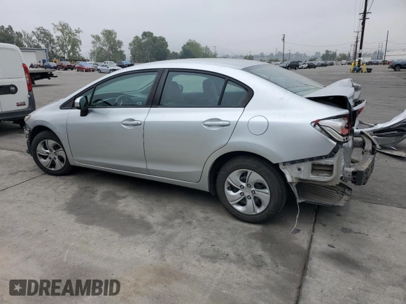 2015 Honda Civic LX with VIN 19XFB2F53FE202026, listed as a Copart auction lot 53326035 with 78,901 mi miles and Salvage Title. Bid and sale history available at DreamBid. Image 2.