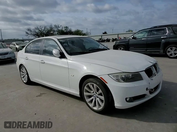 2011 BMW 3 Series 328i with VIN WBAPH7G51BNM57453, listed as a Copart auction lot 50060735 with 0 mi miles and Salvage Title. Bid and sale history available at carsss.com. Image 10.