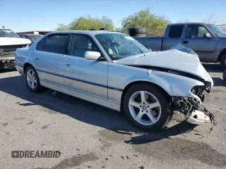 2001 BMW 7 Series 740iL with VIN WBAGH83401DP17901, listed as a Copart auction lot 75211414 with 0 mi miles and Salvage Title. Bid and sale history available at carsss.com. Image 4.