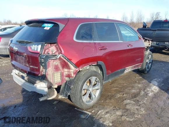 2019 Jeep Cherokee Limited with VIN 1C4PJMDX8KD121008, listed as a IAAI auction lot 41748829 with 129,247 mi miles. Bid and sale history available at carsss.com. Image 4.