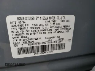 2024 Nissan ARIYA Platinum+ with VIN JN1DF0CD6RM742832, listed as a Copart auction lot 49673935 with 479 mi miles and Salvage title. Bid and sale history available at DreamBid. Image 12.