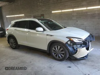 2020 Infiniti QX50 Luxe with VIN 3PCAJ5M3XLF112054, listed as a Copart auction lot 58483235 with 49,815 mi miles and Salvage title. Bid and sale history available at DreamBid. Image 4.