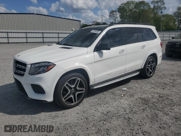 2017 Mercedes-Benz GLS 550 z VIN 4JGDF7DE4HA925901, wystawiony jako Copart lot #52094985 z przebiegiem 119 121 mil mil oraz Czysty tytuł • Clean title. Historia ofert i sprzedaży dostępna na DreamBid. Obrazek 1.