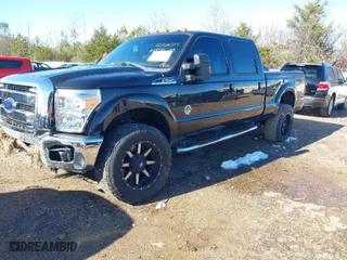 2015 Ford Super Duty F-250 SRW Lariat with VIN 1FT7W2BT2FEA01422, listed as a IAAI auction lot 41281819 with 170,832 mi miles. Bid and sale history available at carsss.com. Image 2.