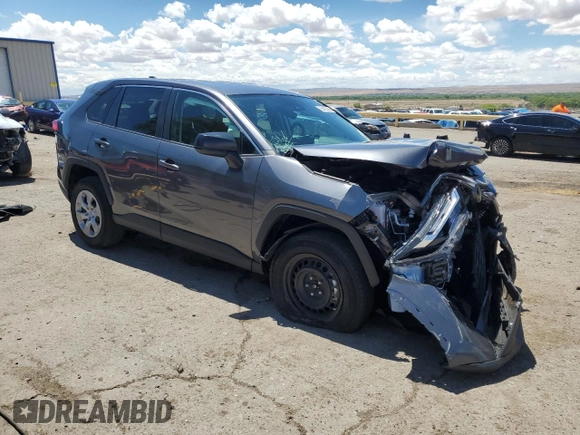 2024 Toyota RAV4 LE with VIN 2T3F1RFV9RC476045, listed as a Copart auction lot 55453285 with 7,622 mi miles and Salvage title. Bid and sale history available at DreamBid. Image 4.