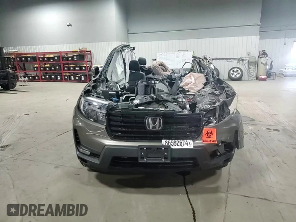 2023 Honda Ridgeline RTL-E with VIN 5FPYK3F78PB021247, listed as a Copart auction lot 86592674 with Not provided miles and Non repairable. Bid and sale history available at DreamBid. Image 11.