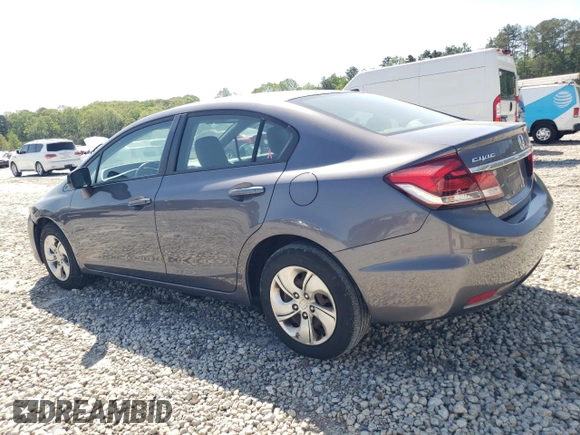 2014 Honda Civic Sedan LX with VIN 19XFB2F57EE076445, listed as a Copart auction lot 52395105 with 116,571 mi miles and Non Repairable. Bid and sale history available at carsss.com. Image 2.
