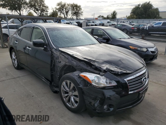 2013 Infiniti M37 with VIN JN1BY1AR0DM601575, listed as a Copart auction lot 78614134 with 158,729 mi miles and Salvage Title. Bid and sale history available at carsss.com. Image 4.