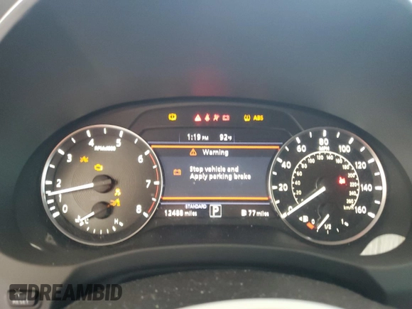 2023 Infiniti QX55 Luxe with VIN 3PCAJ5JR4PF123016, listed as a Copart auction lot 58630185 with 12,488 mi miles and Salvage title. Bid and sale history available at DreamBid. Image 9.