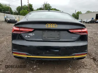 2020 Audi A5 Sportback Premium with VIN WAUANCF55LA007256, listed as a Copart auction lot 57772365 with 87,997 mi miles and Salvage title. Bid and sale history available at DreamBid. Image 6.