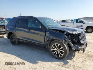 2022 Ford Explorer ST-Line with VIN 1FMSK8KH9NGB05344, listed as a Copart auction lot 45319245 with 25,775 mi miles and Salvage Title. Bid and sale history available at carsss.com. Image 4.