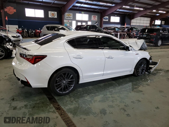 2022 Acura ILX w/Premium/A-Spec Package with VIN 19UDE2F87NA008594, listed as a Copart auction lot 70517902 with 10,996 mi miles. Bid and sale history available at carsss.com. Image 3.
