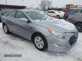 2014 Hyundai Sonata Hybrid Limited with VIN KMHEC4A4XEA117023, listed as a IAAI auction lot 41299461 with 154,822 mi miles. Bid and sale history available at carsss.com. Image 1.
