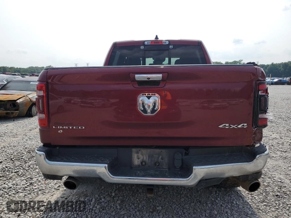 2019 Ram 1500 Limited with VIN 1C6SRFHT4KN707387, listed as a Copart auction lot 59544015 with 111,551 mi miles and Salvage title. Bid and sale history available at DreamBid. Image 6.