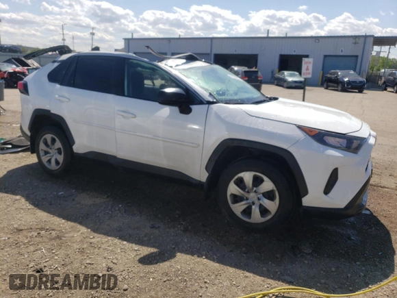 2021 Toyota RAV4 LE with VIN 2T3F1RFV6MC229588, listed as a Copart auction lot 57961865 with 43,652 mi miles and Salvage title. Bid and sale history available at DreamBid. Image 4.