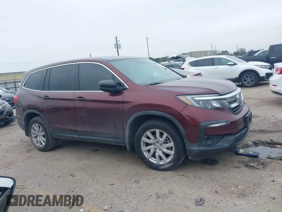 2019 Honda Pilot LX with VIN 5FNYF5H12KB023764, listed as a IAAI auction lot 41589629 with 66,879 mi miles. Bid and sale history available at carsss.com. Image 13.