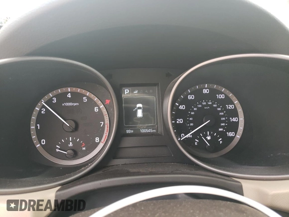 2017 Hyundai Santa Fe 2.4L with VIN 5XYZTDLB0HG452619, listed as a Copart auction lot 60617725 with 100,545 mi miles and Salvage title. Bid and sale history available at DreamBid. Image 9.