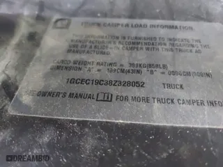 2008 Chevrolet Silverado 1500 Work Truck with VIN 1GCEC19C38Z328052, listed as a IAAI auction lot 42021879 with 321,527 mi miles. Bid and sale history available at carsss.com. Image 9.