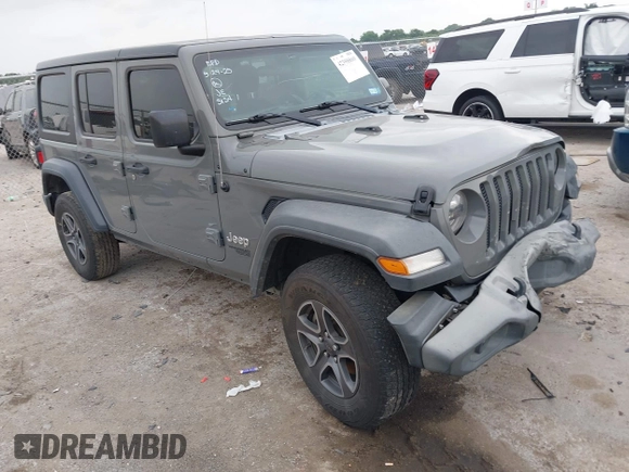 2018 Jeep Wrangler Unlimited Sport S with VIN 1C4HJXDN8JW203134, listed as a IAAI auction lot 42398860 with 103,801 mi miles and . Bid and sale history available at DreamBid. Image 1.
