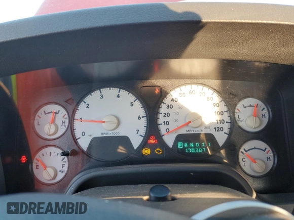 2006 Dodge 1500 SLT with VIN 1D7HU162X6J205565, listed as a Copart auction lot 81884334 with 170,387 mi miles and Salvage Title. Bid and sale history available at DreamBid. Image 9.