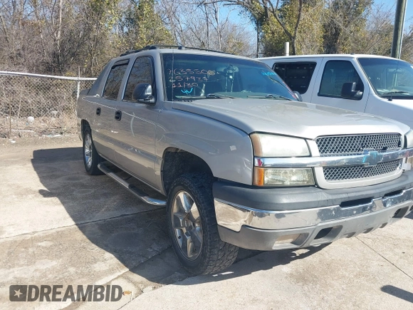 2004 Chevrolet Avalanche Z66 with VIN 3GNEC12T04G257937, listed as a IAAI auction lot 41721310 with Not Provided miles and . Bid and sale history available at DreamBid. Image 1.
