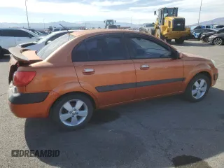 2009 Kia Rio SX with VIN KNADE223496514284, listed as a Copart auction lot 48550105 with 114,411 mi miles and Salvage Title. Bid and sale history available at carsss.com. Image 3.