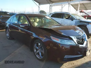 2010 Acura TL Tech with VIN 19UUA8F53AA011152, listed as a IAAI auction lot 41652383 with 76,259 mi miles. Bid and sale history available at carsss.com. Image 1.