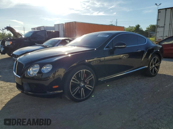 2014 Bentley Continental GT with VIN SCBFT7ZA2EC090234, listed as a Copart auction lot 52746304 with 40,309 mi miles and Salvage Title. Bid and sale history available at DreamBid. Image 1.