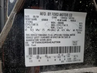 2010 Ford F-350 XL with VIN 1FTWW3DR5AEA27508, listed as a Copart auction lot 50949475 with Not provided miles and Salvage title. Bid and sale history available at DreamBid. Image 12.