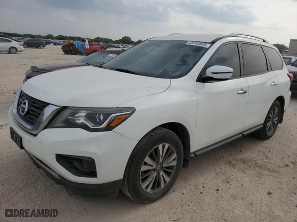 2017 Nissan Pathfinder S with VIN 5N1DR2MM2HC632312, listed as a Copart auction lot 53745965 with 160,305 mi miles and Clean Title. Bid and sale history available at carsss.com. Image 1.