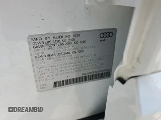 2021 Audi Q3 S line Premium with VIN WA1DECF32M1045084, listed as a Copart auction lot 54657575 with 35,265 mi miles and Salvage Title. Bid and sale history available at DreamBid. Image 12.