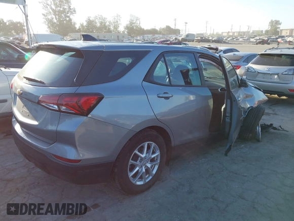 2024 Chevrolet Equinox LS with VIN 3GNAXHEGXRL166151, listed as a IAAI auction lot 40159848 with 8,210 mi miles and . Bid and sale history available at DreamBid. Image 4.