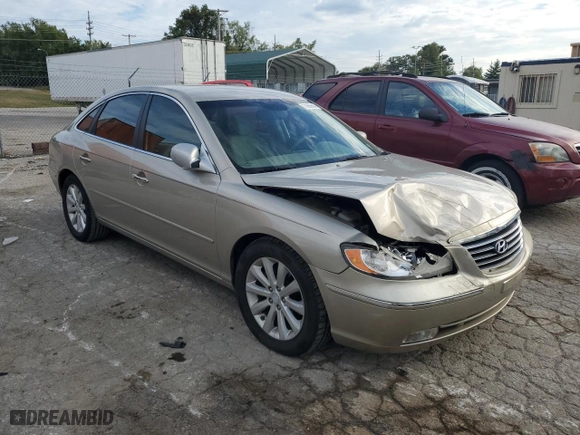 2009 Hyundai Azera GLS with VIN KMHFC46D09A360665, listed as a Copart auction lot 71665544 with 143,711 mi miles and Salvage Title. Bid and sale history available at carsss.com. Image 4.