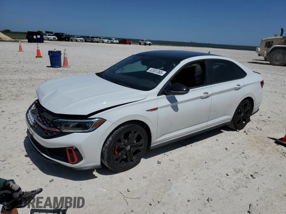 2022 Volkswagen Jetta GLI Autobahn with VIN 3VW2T7BUXNM016765, listed as a Copart auction lot 52581365 with 24,228 mi miles and Salvage title. Bid and sale history available at DreamBid. Image 1.