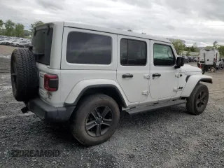 2021 Jeep Wrangler Unlimited Sahara with VIN 1C4HJXEN7MW563272, listed as a Copart auction lot 57398575 with 73,861 mi miles and Salvage title. Bid and sale history available at DreamBid. Image 3.