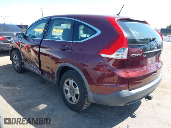 2013 Honda CR-V LX with VIN 5J6RM3H39DL017583, listed as a IAAI auction lot 41988588 with 254,382 mi miles. Bid and sale history available at carsss.com. Image 3.