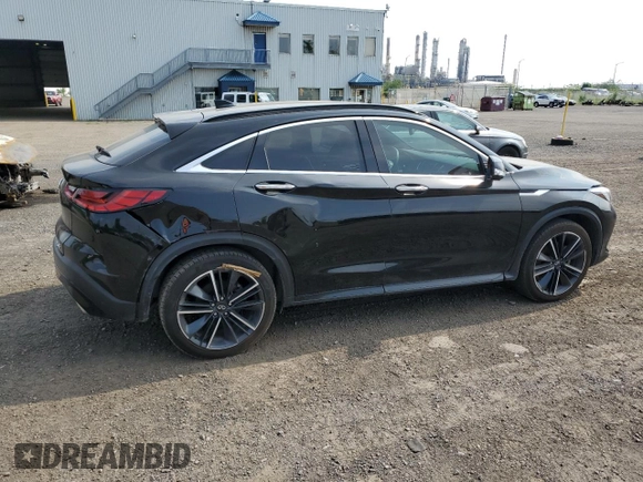 2022 Infiniti QX55 Sensory with VIN 3PCAJ5L30NF101911, listed as a Copart auction lot 65155474 with 57,589 mi miles and Salvage title. Bid and sale history available at DreamBid. Image 3.