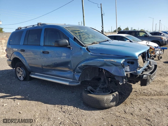 2005 Dodge Durango SLT with VIN 1D4HD48N55F605282, listed as a Copart auction lot 48141485 with 120,308 mi miles and Salvage Title. Bid and sale history available at carsss.com. Image 4.