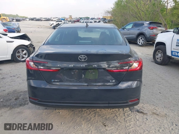 2025 Toyota Camry LE with VIN 4T1DAACKXSU541257, listed as a IAAI auction lot 42052246 with 13,585 mi miles and . Bid and sale history available at DreamBid. Image 16.