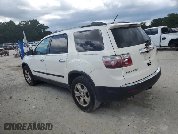 2010 GMC Acadia SL with VIN 1GKLRKED3AJ163879, listed as a Copart auction lot 60937735 with 166,166 mi miles and Clean title. Bid and sale history available at DreamBid. Image 2.