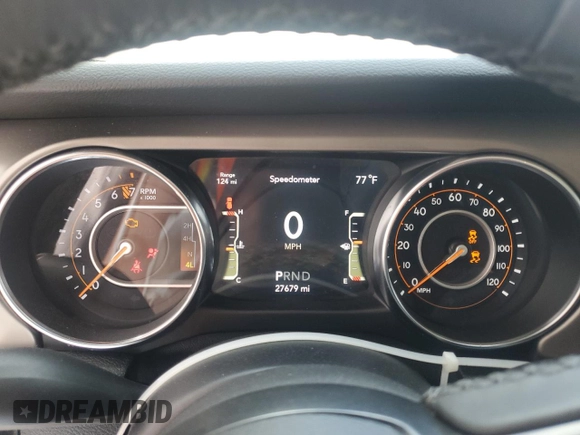2020 Jeep Wrangler Unlimited Sport with VIN 1C4HJXDG6LW311546, listed as a Copart auction lot 51675395 with 27,679 mi miles and Salvage title. Bid and sale history available at DreamBid. Image 9.