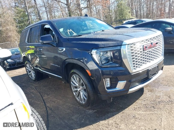 2023 GMC Yukon Denali with VIN 1GKS2DKL4PR460595, listed as a IAAI auction lot 41662354 with 21735 miles. Bid and sale history available at carsss.com. Image 1.