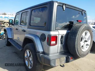 2020 Jeep Wrangler Unlimited Sahara with VIN 1C4HJXENXLW230207, listed as a IAAI auction lot 41507141 with 1 mi miles. Bid and sale history available at carsss.com. Image 3.