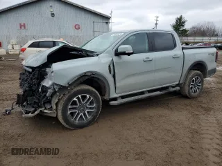 2024 Ford Ranger LARIAT with VIN 1FTER4KH7RLE11140, listed as a Copart auction lot 84859434 with 7,237 mi miles and Clean Title. Bid and sale history available at carsss.com. Image 1.