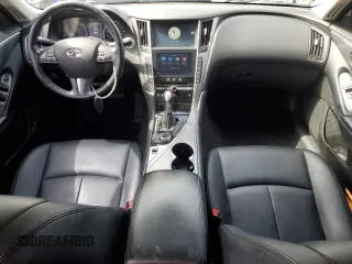 2014 Infiniti Q50 Sport with VIN JN1BV7AR2EM700296, listed as a Copart auction lot 55527025 with 142,878 mi miles and Salvage title. Bid and sale history available at DreamBid. Image 8.