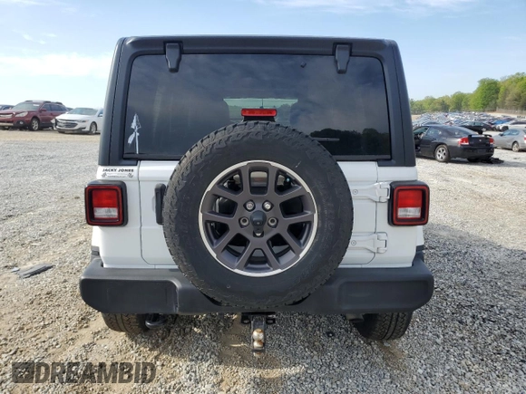 2021 Jeep Wrangler Unlimited Sport S with VIN 1C4HJXDG0MW766863, listed as a Copart auction lot 52681455 with 53,693 mi miles and Salvage title. Bid and sale history available at DreamBid. Image 6.