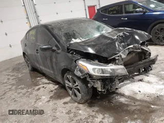 2018 Kia Forte LX with VIN 3KPFL4A74JE197378, listed as a IAAI auction lot 41543383 with 107,078 mi miles. Bid and sale history available at carsss.com. Image 1.
