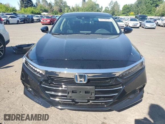 2021 Honda Accord Touring with VIN 1HGCV3F91MA007630, listed as a Copart auction lot 55778435 with 44,491 mi miles and Salvage title. Bid and sale history available at DreamBid. Image 5.